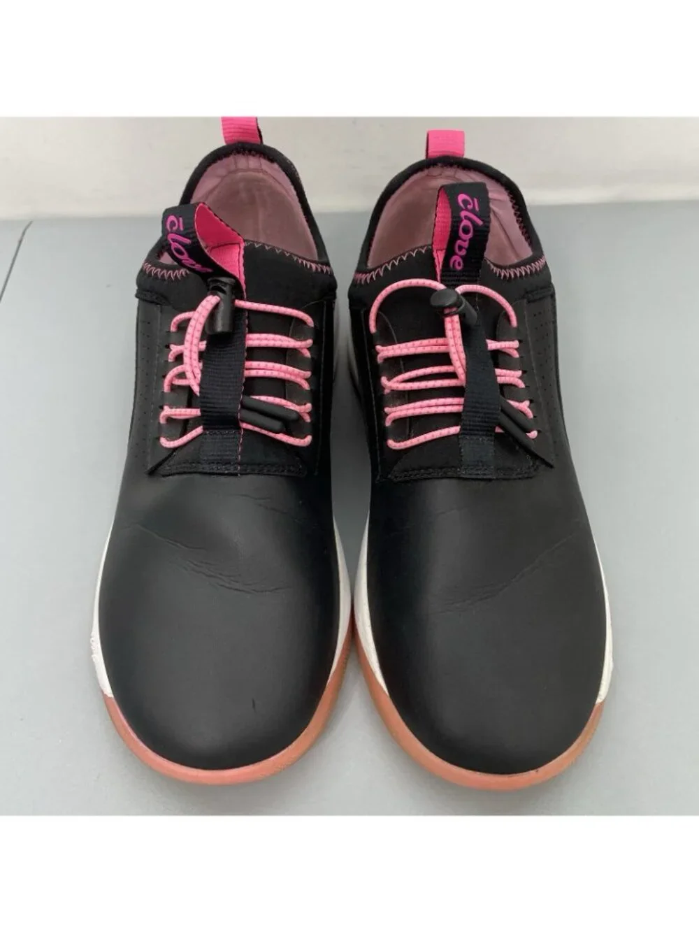 Women's Black and Pink Athletic Sneakers